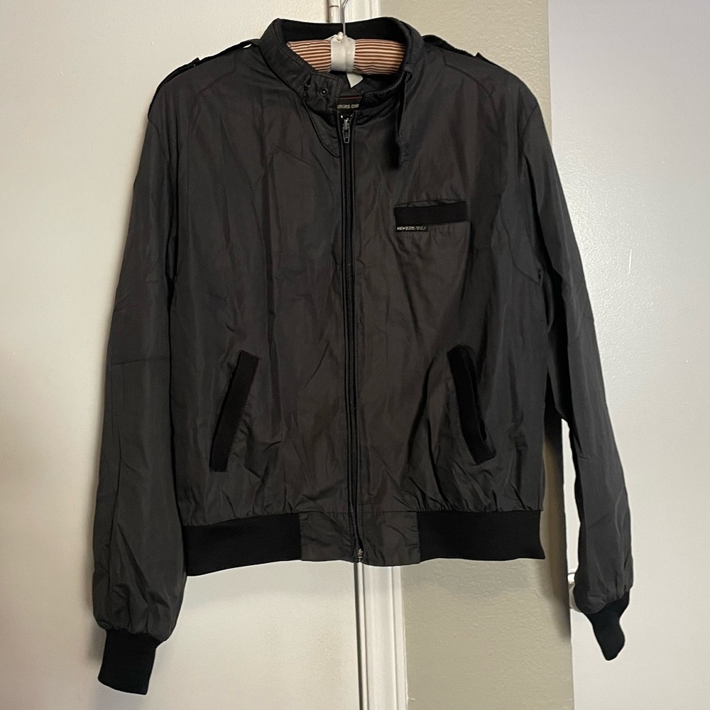 Members Only Charcoal Bomber Jacket
